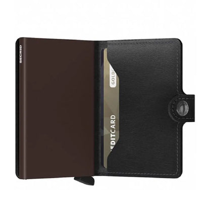 Secrid Miniwallet Compact RFID Wallet - Original Black / Brown