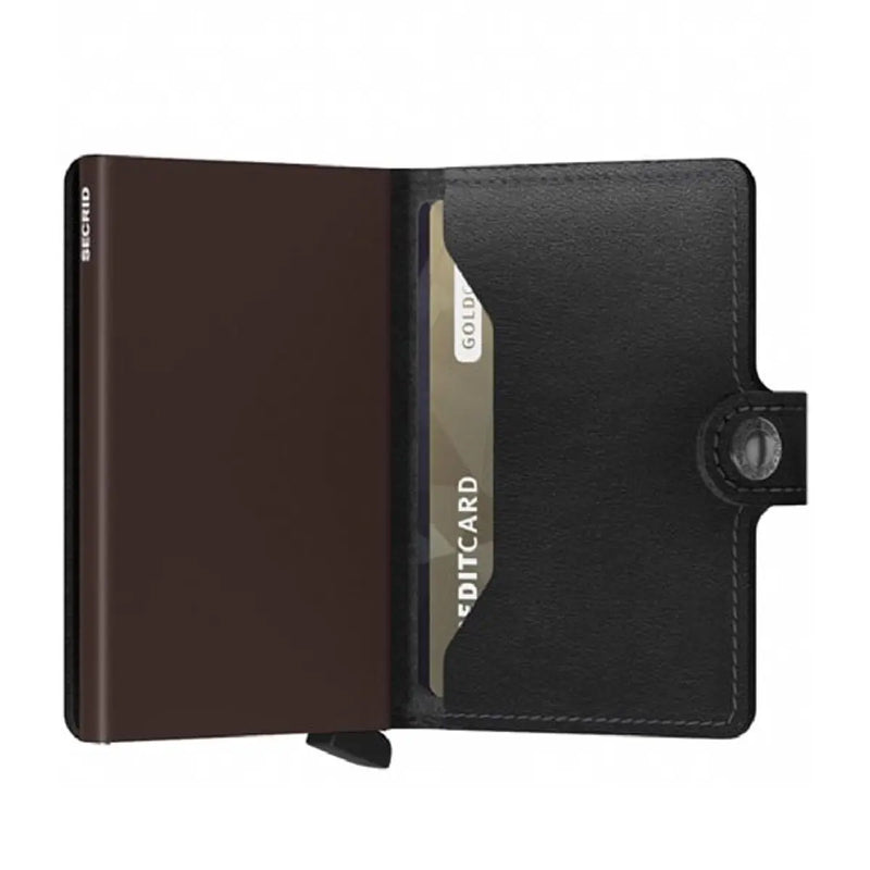 Secrid Miniwallet Compact RFID Wallet - Original Black / Brown