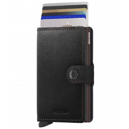 Secrid Miniwallet Compact RFID Wallet - Original Black / Brown