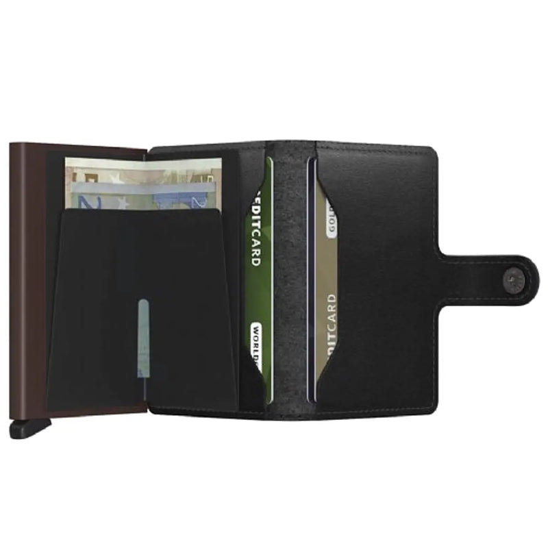 Secrid Miniwallet Compact RFID Wallet - Original Black / Brown