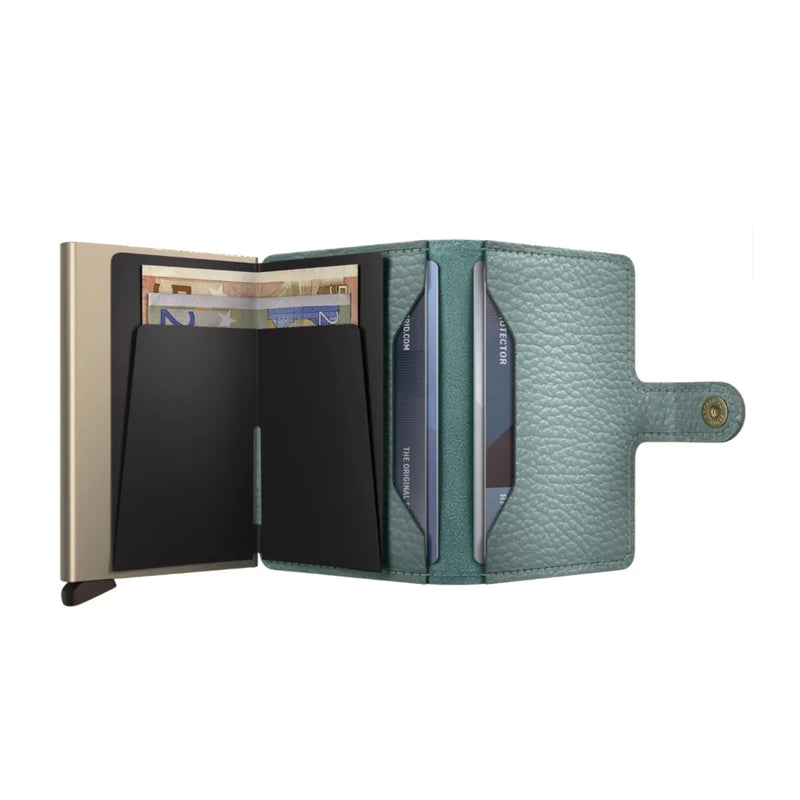 Includes two interior pockets for holding cards, notes, receipts, business cards and some coins