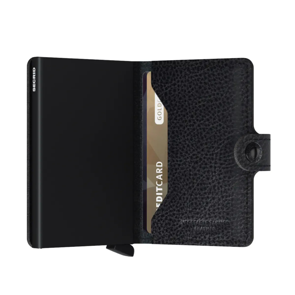 Secrid Miniwallet Compact RFID Wallet - Veg Tanned Black/Black
