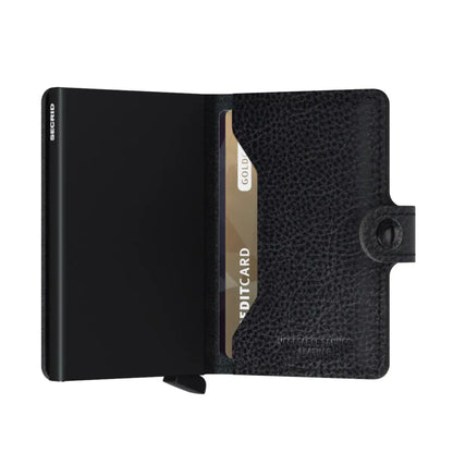 Secrid Miniwallet Compact RFID Wallet - Veg Tanned Black/Black