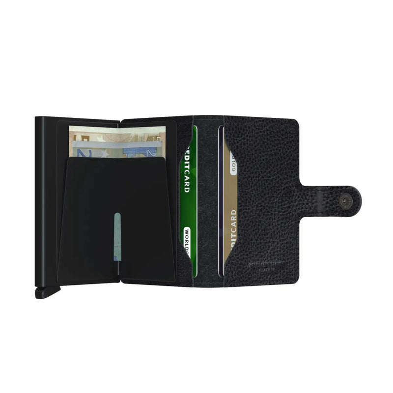 Secrid Miniwallet Compact RFID Wallet - Veg Tanned Black/Black
