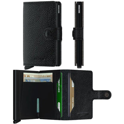 Secrid Miniwallet Compact RFID Wallet - Veg Tanned Black/Black