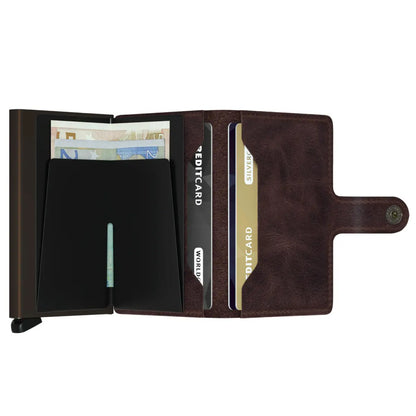 Secrid Miniwallet Compact RFID Wallet - Vintage Chocolate