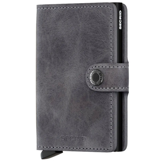 Secrid Miniwallet Compact RFID Wallet - Vintage Grey Black