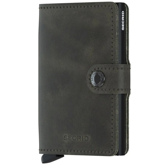 Secrid Miniwallet Compact RFID Wallet - Vintage Olive Black
