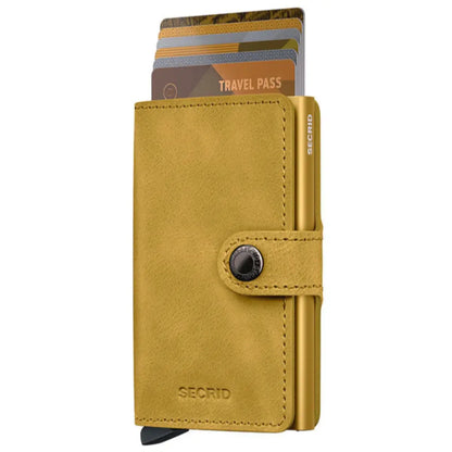 Secrid Miniwallet Compact RFID Wallet - Vintage Yellow