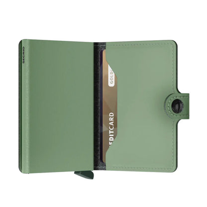 Secrid Miniwallet Compact RFID Wallet - Yard Powder Pistachio
