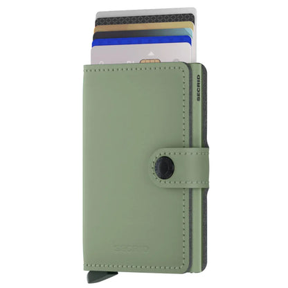Secrid Miniwallet Compact RFID Wallet - Yard Powder Pistachio