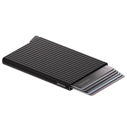 Secrid Premium Cardprotector+ Compact RFID Card Wallet - Fluted Black