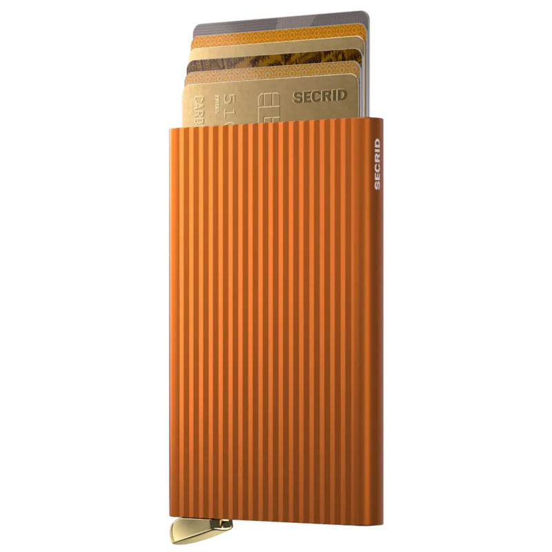 Secrid Premium Cardprotector+ Compact RFID Card Wallet - Fluted Orange