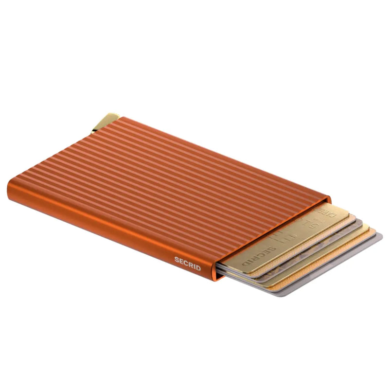 Secrid Premium Cardprotector+ Compact RFID Card Wallet - Fluted Orange