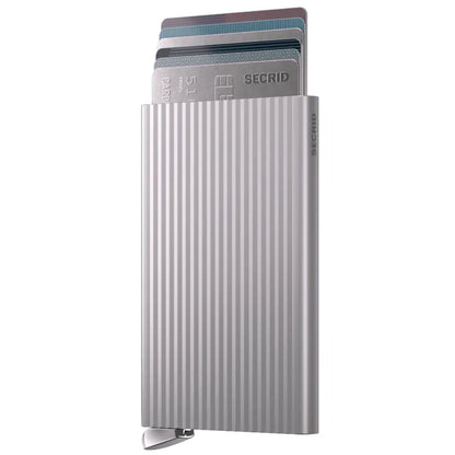 Secrid Premium Cardprotector+ Compact RFID Card Wallet - Fluted Silver
