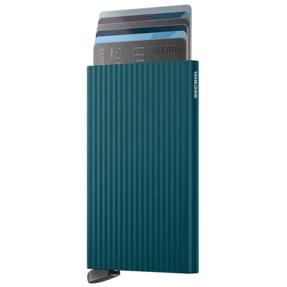 Secrid Premium Cardprotector+ Compact RFID Card Wallet - Fluted Teal