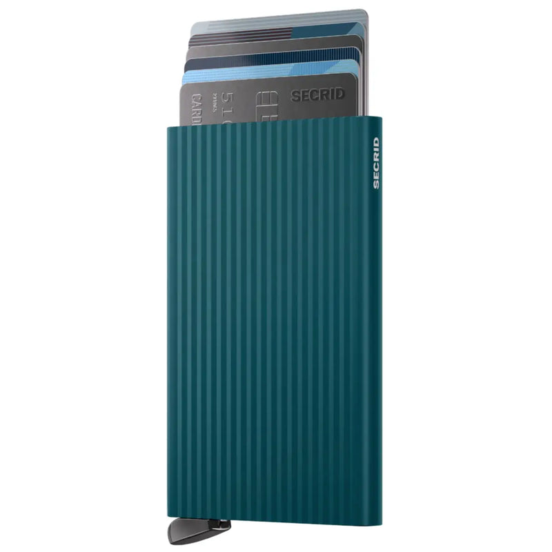 Secrid Premium Cardprotector+ Compact RFID Card Wallet - Fluted Teal