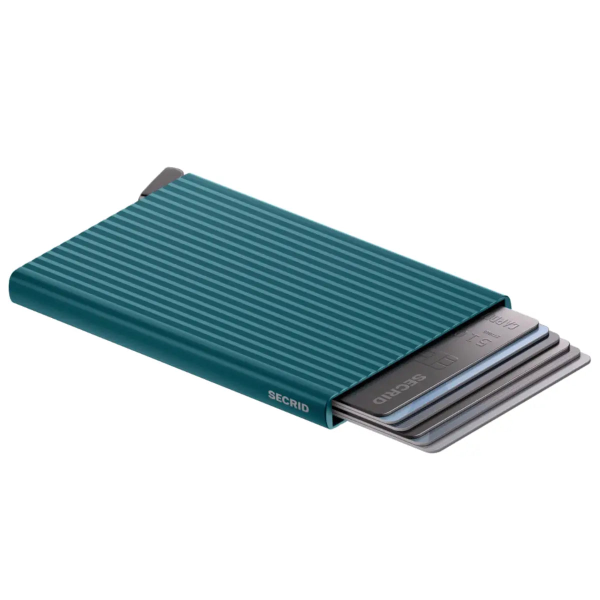 Secrid Premium Cardprotector+ Compact RFID Card Wallet - Fluted Teal