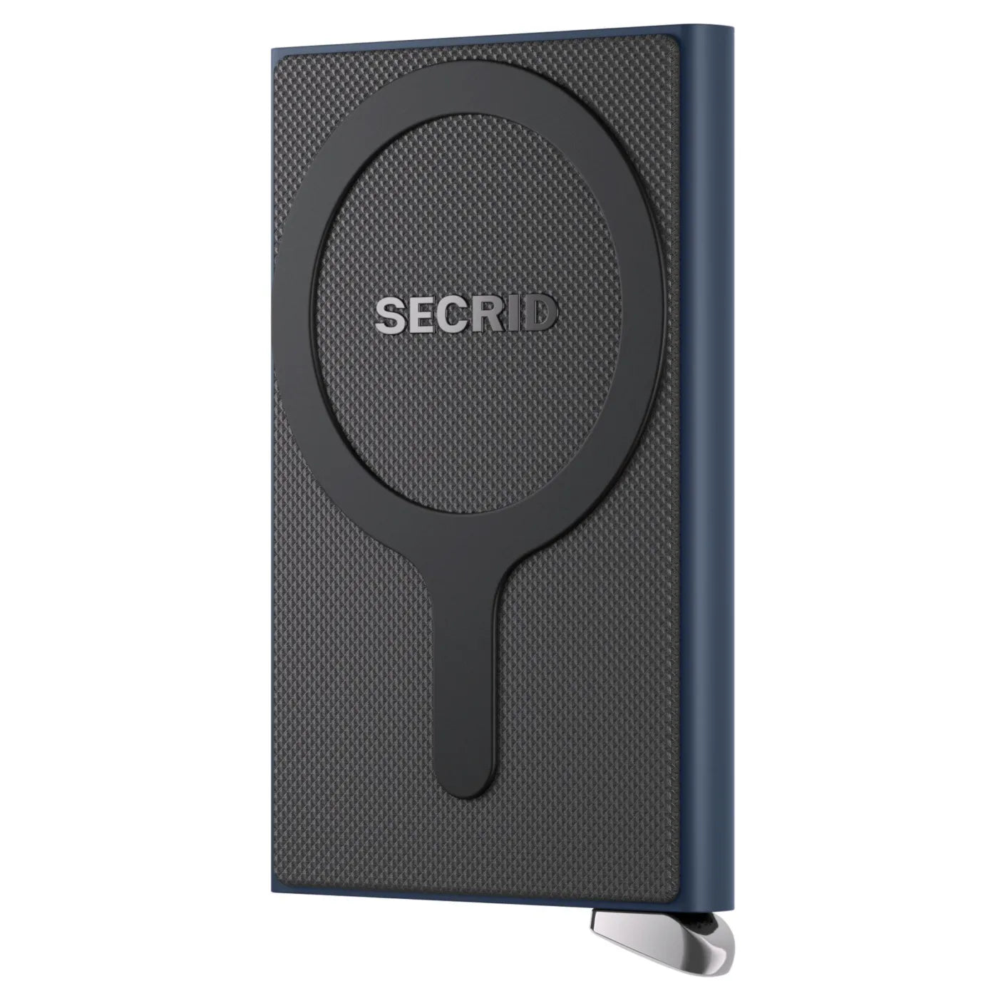 Secrid Premium Cardprotector + for Magsafe - Compact RFID Card Wallet - Fluted Navy
