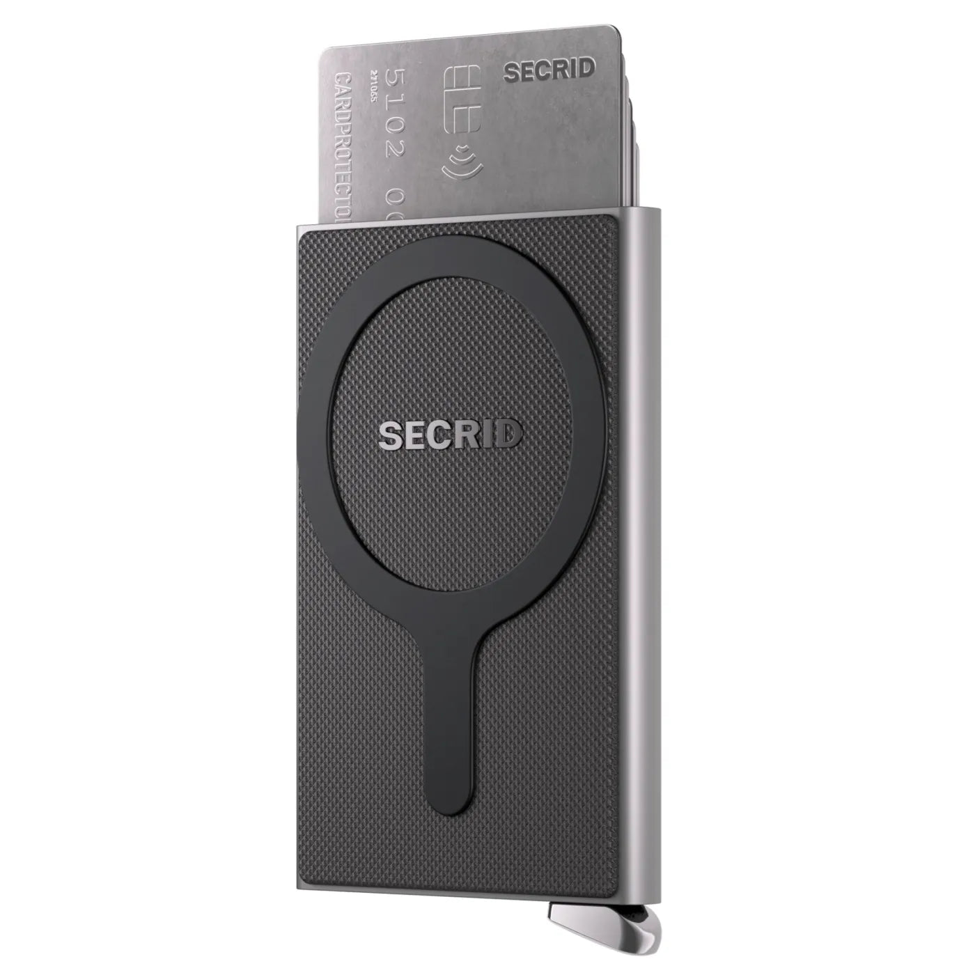 Secrid Premium + Cardprotector for Magsafe - Compact RFID Card Wallet - Fluted Silver