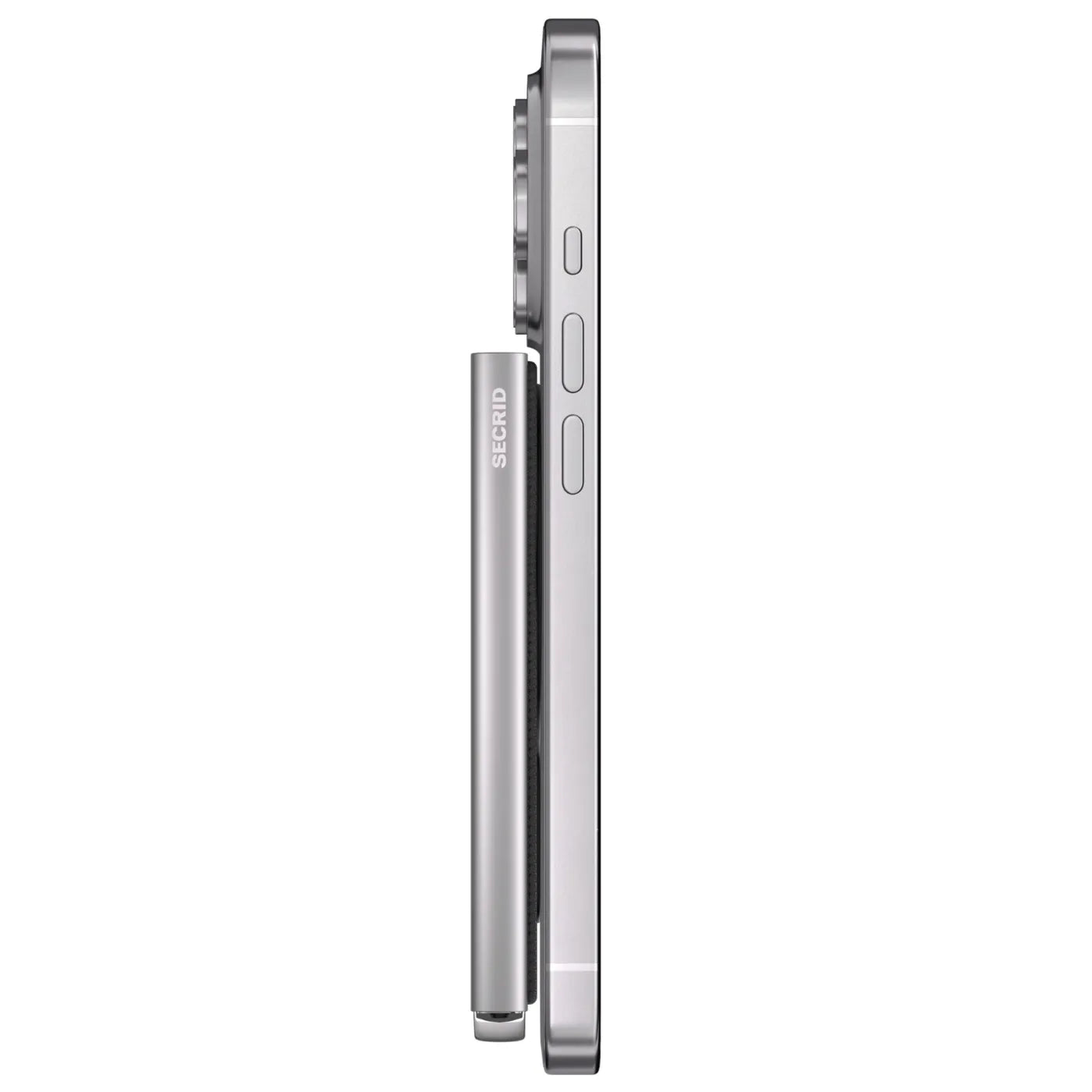 Secrid Premium + Cardprotector for Magsafe - Compact RFID Card Wallet - Fluted Silver