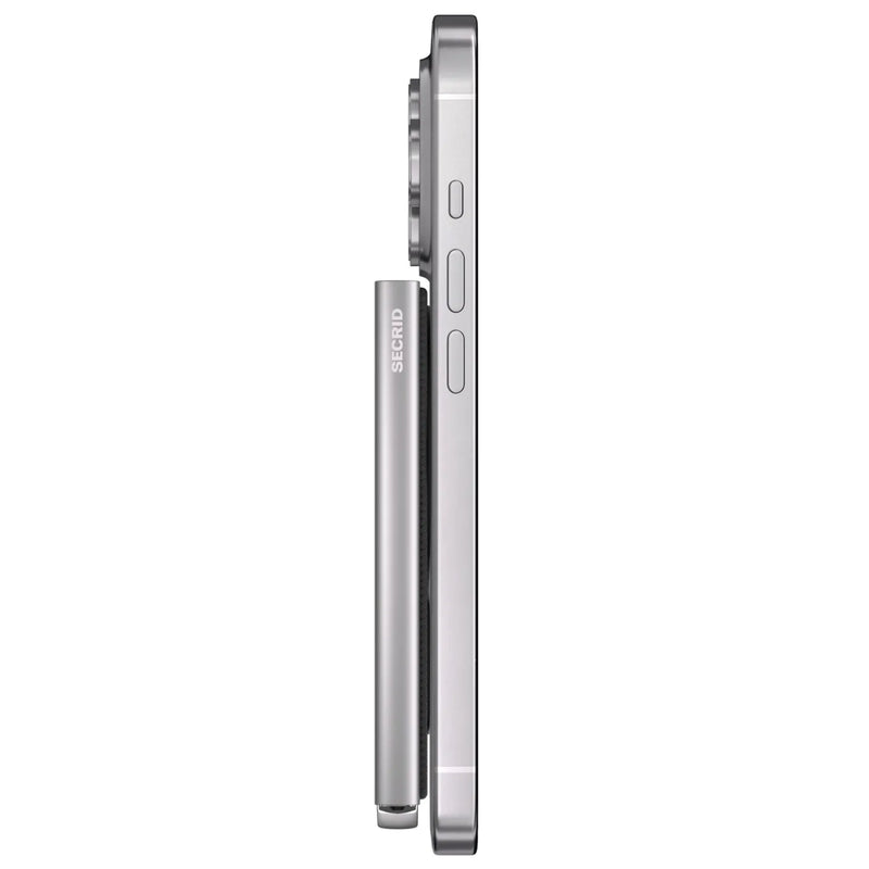 Secrid Premium + Cardprotector for Magsafe - Compact RFID Card Wallet - Fluted Silver