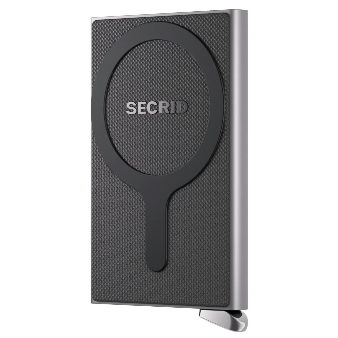 Secrid Premium Cardprotector + for Magsafe - Compact RFID Card Wallet - Fluted Silver