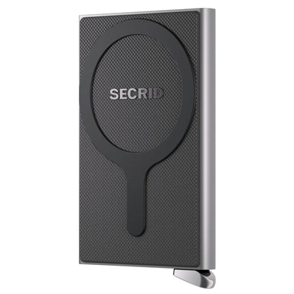Secrid Premium Cardprotector + for Magsafe - Compact RFID Card Wallet - Fluted Silver