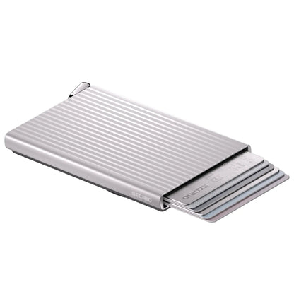 Secrid Premium + Cardprotector for Magsafe - Compact RFID Card Wallet - Fluted Silver