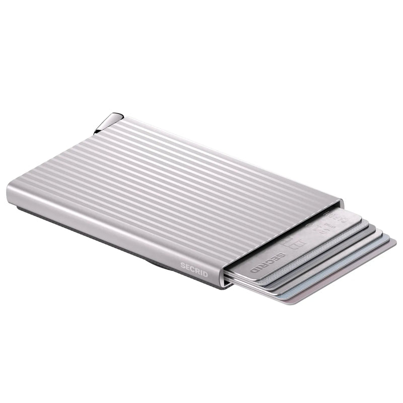 Secrid Premium + Cardprotector for Magsafe - Compact RFID Card Wallet - Fluted Silver