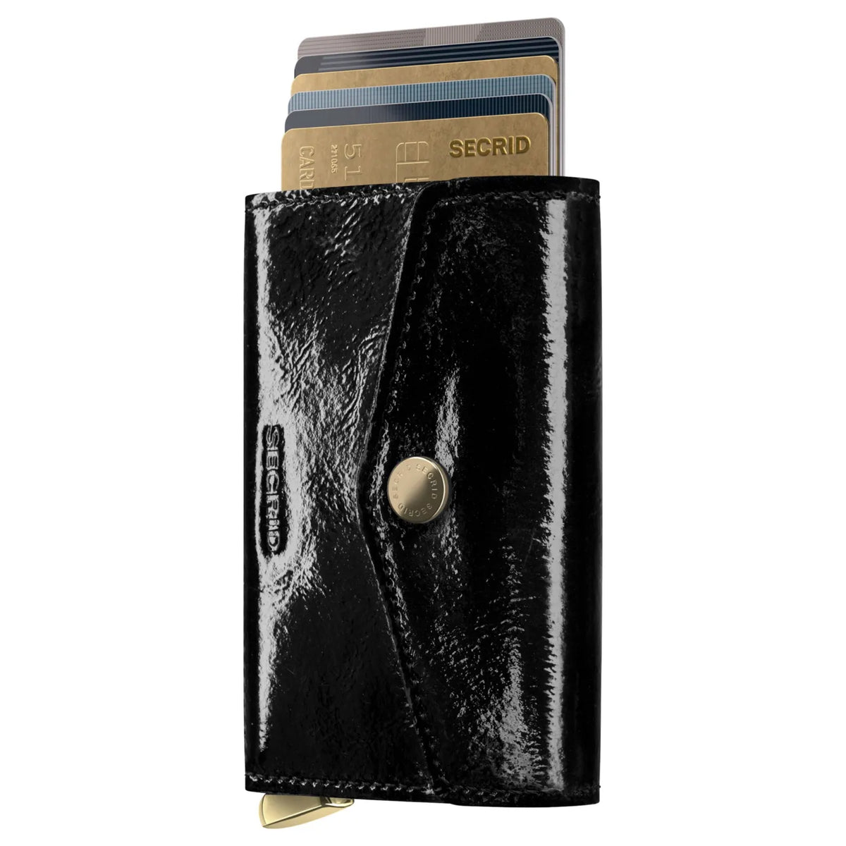 Secrid Premium Envelope Wallet+ Compact RFID Card Wallet - Naplak Black