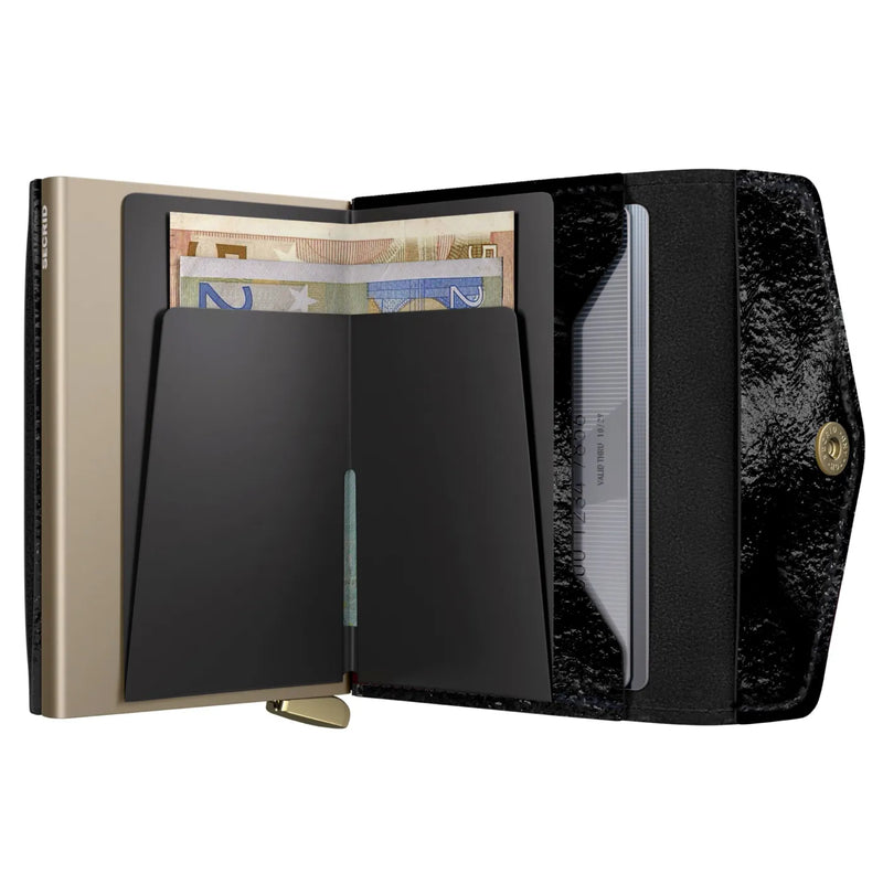 Secrid Premium Envelope Wallet+ Compact RFID Card Wallet - Naplak Black