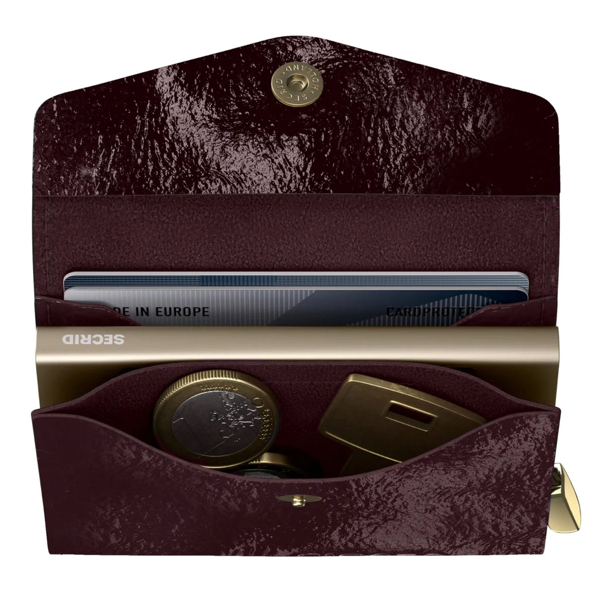 Secrid Premium Envelope Wallet+ Compact RFID Card Wallet - Naplak Plum