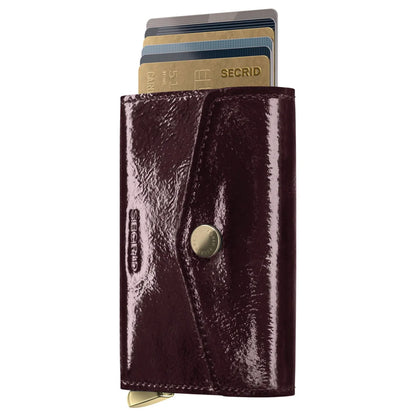 Secrid Premium Envelope Wallet+ Compact RFID Card Wallet - Naplak Plum