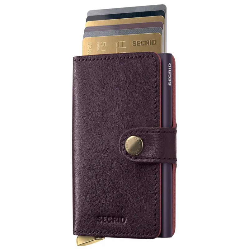Secrid Premium+ Miniwallet Compact RFID Wallet - Basco Bordeaux