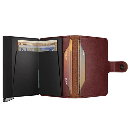 Secrid Premium+ Miniwallet Compact RFID Wallet - Basco Brown