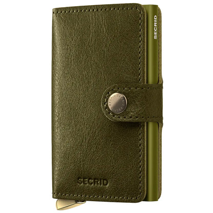 Secrid Premium+ Miniwallet Compact RFID Wallet - Basco Olive