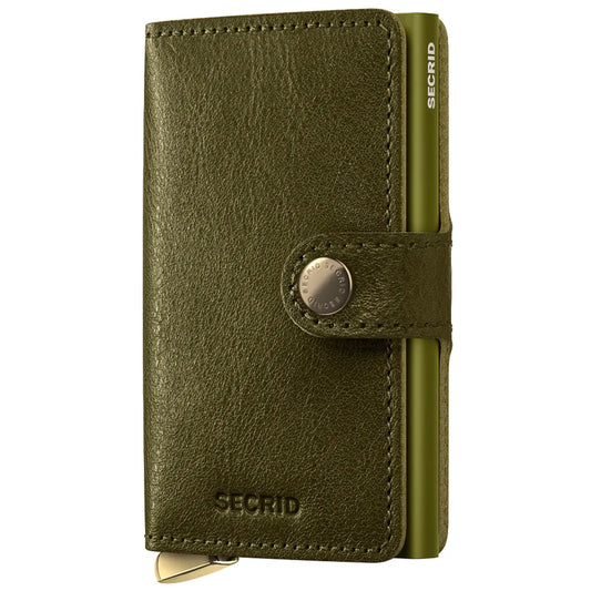 Secrid Premium+ Miniwallet Compact RFID Wallet - Basco Olive