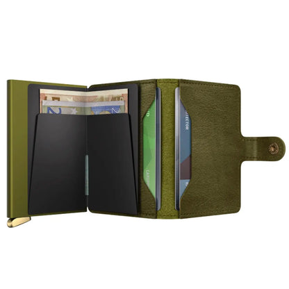 Secrid Premium+ Miniwallet Compact RFID Wallet - Basco Olive