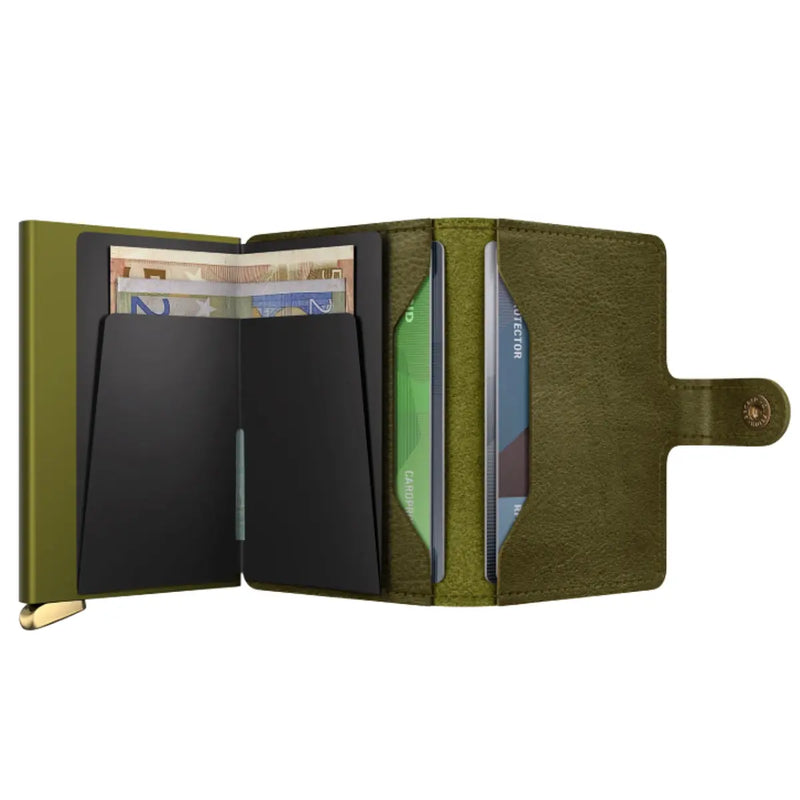 Secrid Premium+ Miniwallet Compact RFID Wallet - Basco Olive