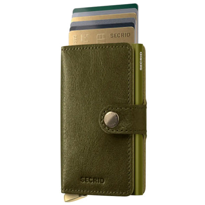 Secrid Premium+ Miniwallet Compact RFID Wallet - Basco Olive