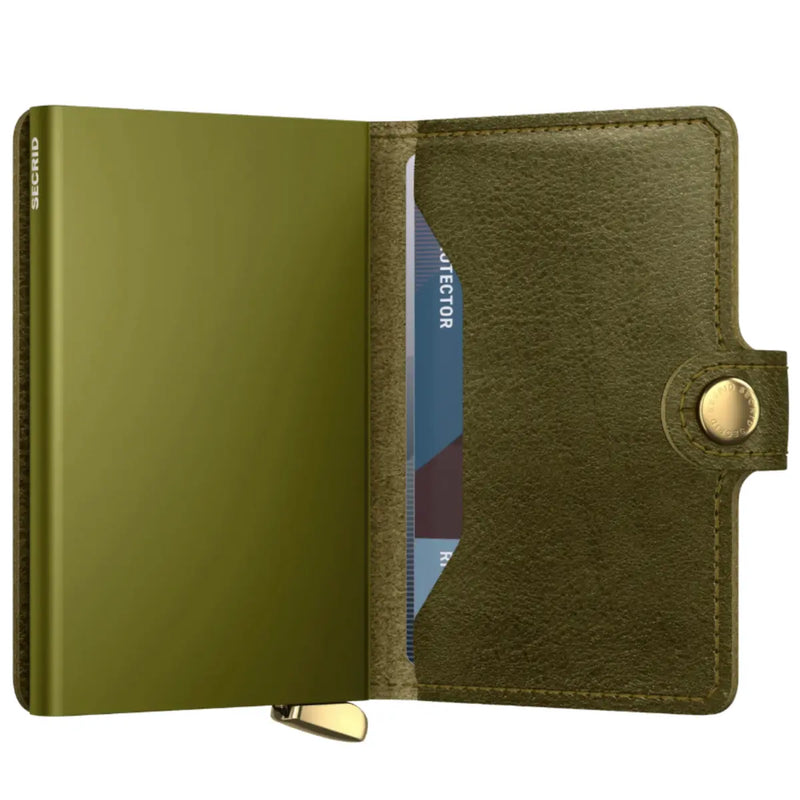 Secrid Premium+ Miniwallet Compact RFID Wallet - Basco Olive