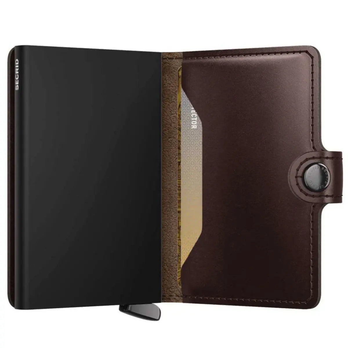 Secrid Premium+ Miniwallet Compact RFID Wallet - Dusk Dark Brown