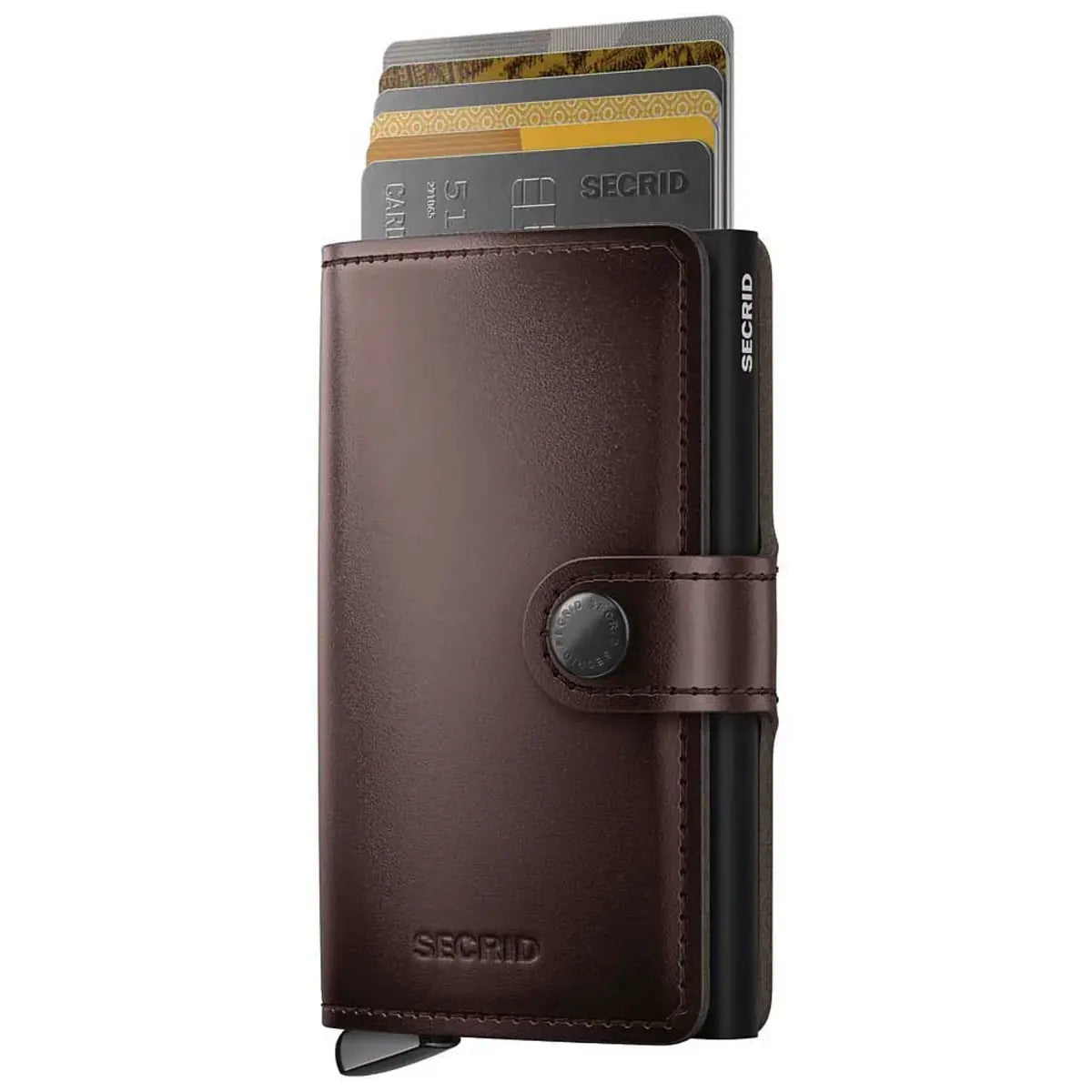Secrid Premium+ Miniwallet Compact RFID Wallet - Dusk Dark Brown