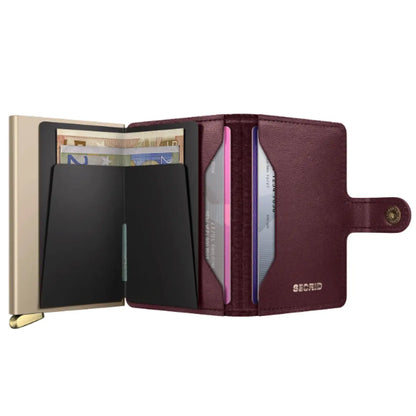 Secrid Premium+ Miniwallet Compact RFID Wallet - Emboss Diamond Bordeaux+