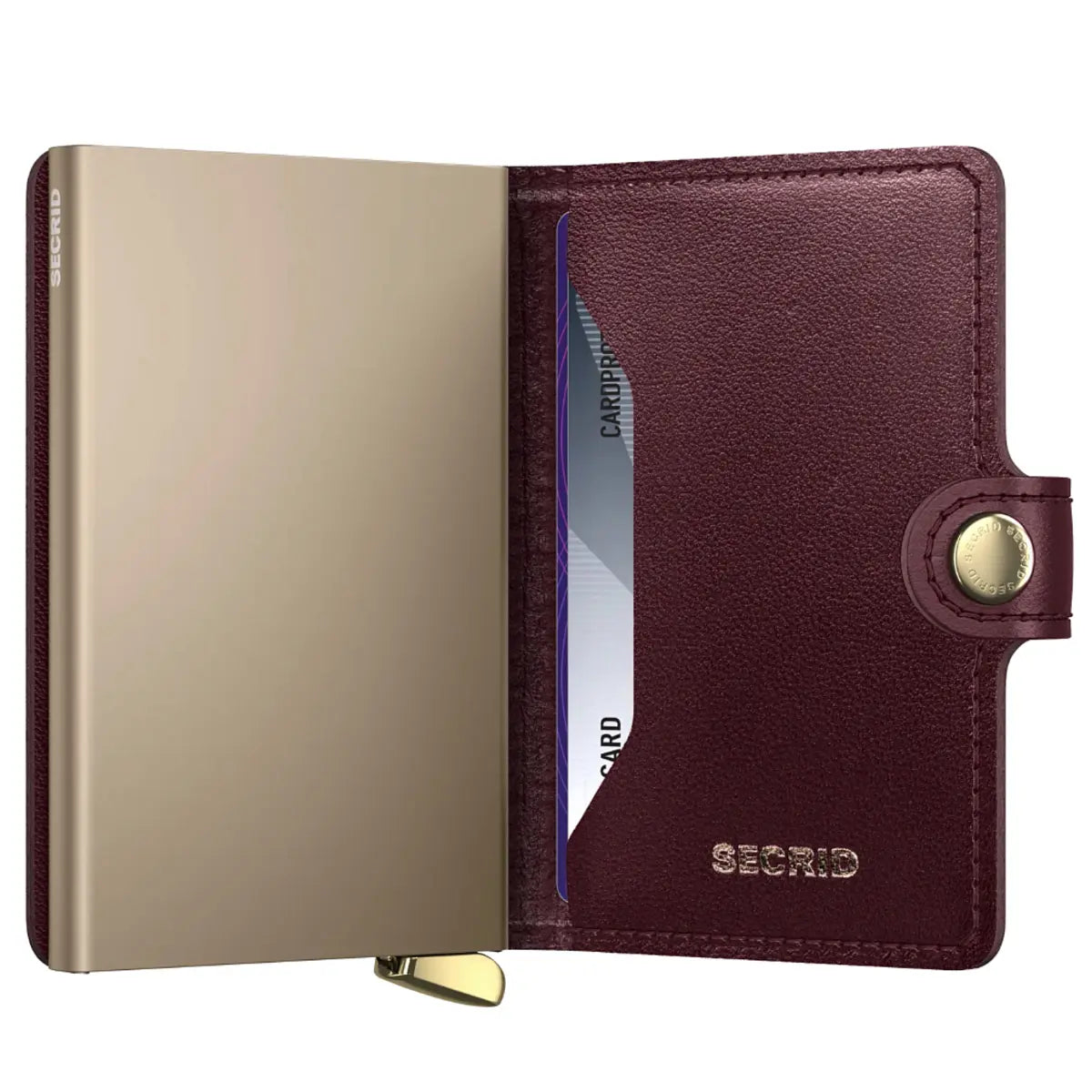 Secrid Premium+ Miniwallet Compact RFID Wallet - Emboss Diamond Bordeaux+