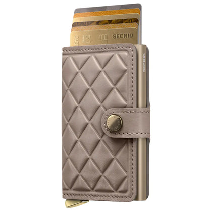 Secrid Premium+ Miniwallet Compact RFID Wallet - Emboss Diamond Chalk+