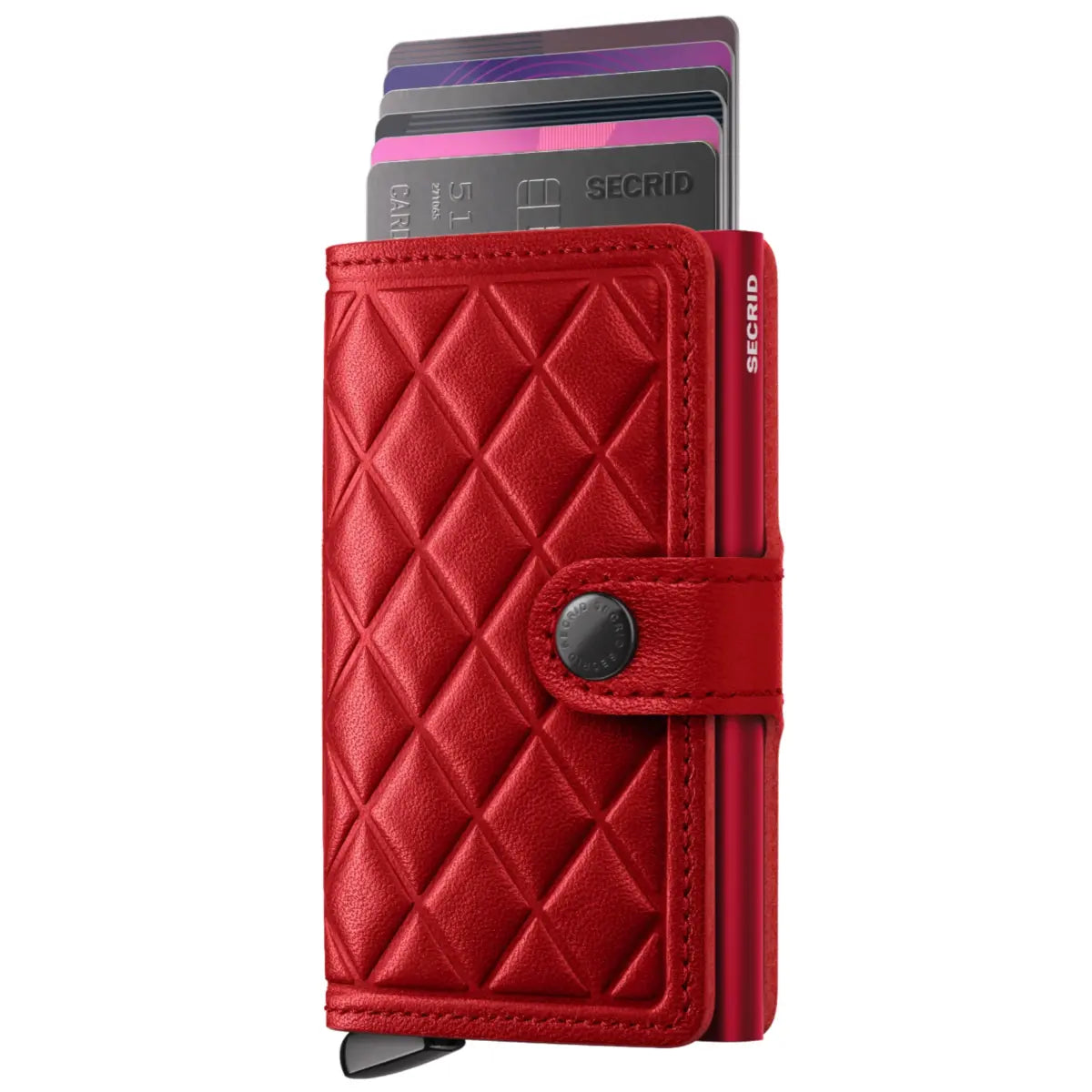 Secrid Premium+ Miniwallet Compact RFID Wallet - Emboss Diamond Red+