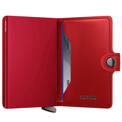 Secrid Premium+ Miniwallet Compact RFID Wallet - Emboss Diamond Red+