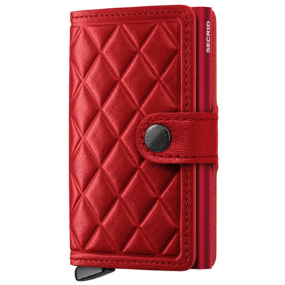 Secrid Premium+ Miniwallet Compact RFID Wallet - Emboss Diamond Red+